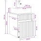 vidaXL Νιπτήρας Τοίχου Γκρι Σκυροδέματος 39 x 41 x 62,5 εκ