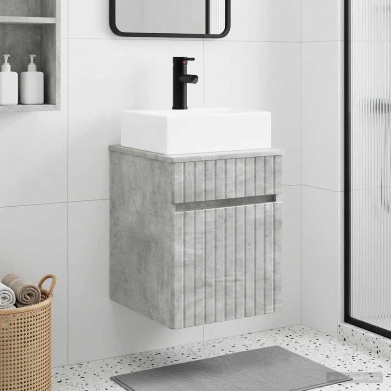 vidaXL Νιπτήρας Τοίχου Γκρι Σκυροδέματος 39 x 41 x 62,5 εκ
