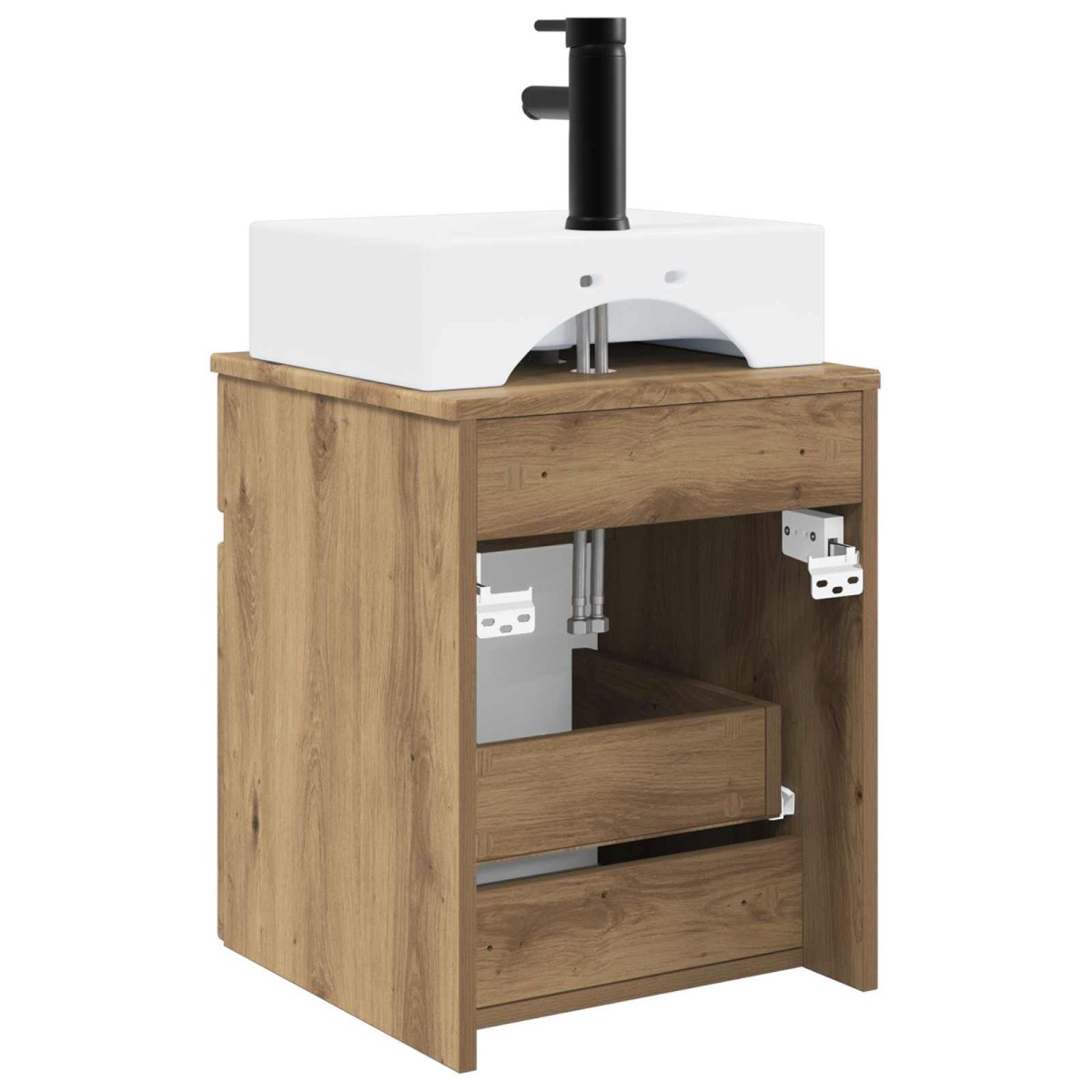 vidaXL Νιπτήρας Τοίχου Artisan Δρυς 39 x 41 x 62,5 εκ
