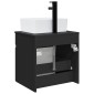 vidaXL Επιτοίχιος νιπτήρας βανίλιας Μαύρο 49 x 41 x 63 εκ.