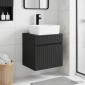 vidaXL Επιτοίχιος νιπτήρας βανίλιας Μαύρο 49 x 41 x 63 εκ.