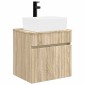 vidaXL Επιτοίχιος νιπτήρας βανίλιας Sonoma Δρυς 49 x 41 x 63 εκ.