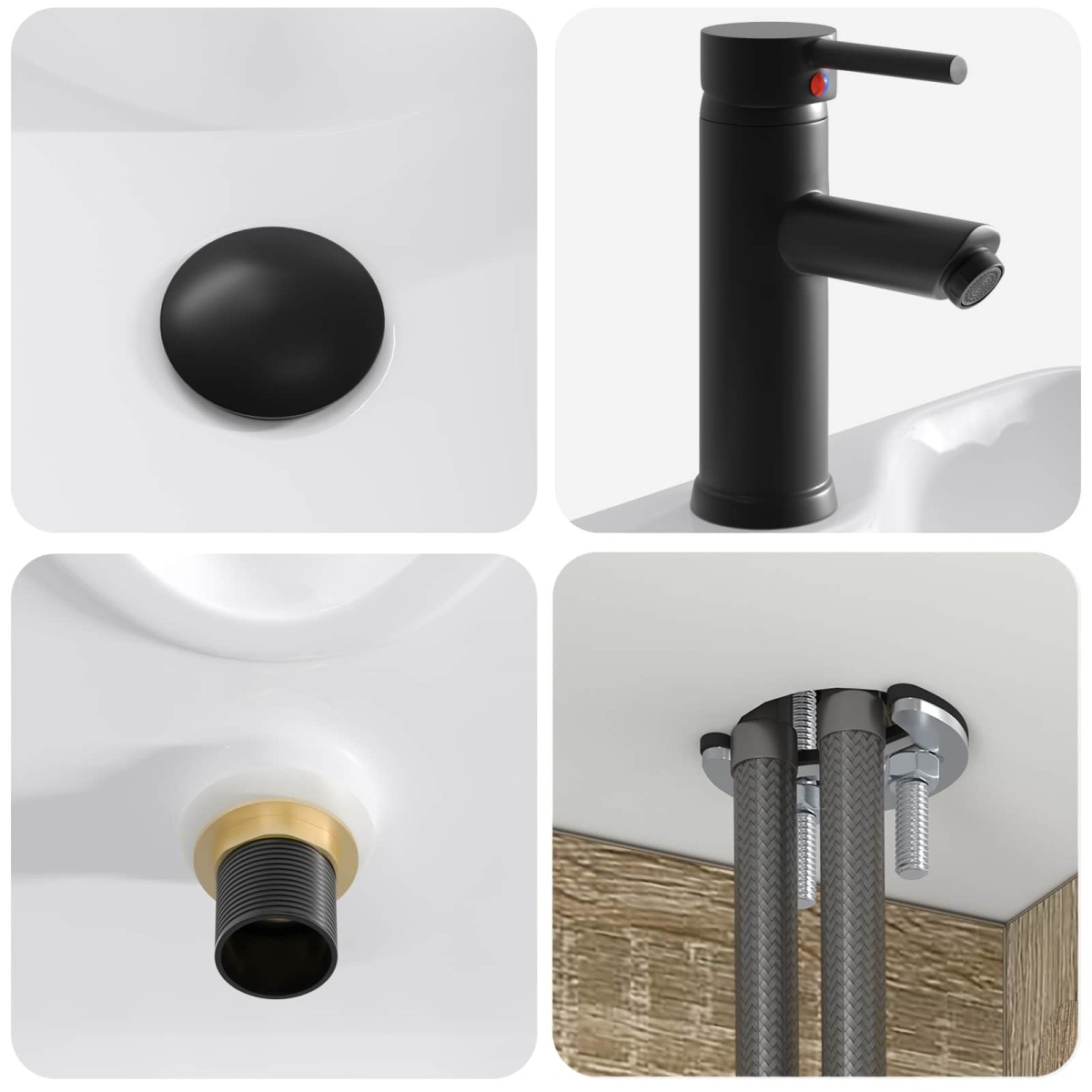 vidaXL Επιτοίχιος νιπτήρας βανίλιας Sonoma Δρυς 49 x 41 x 63 εκ.