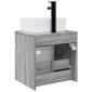 vidaXL Επιτοίχιος νιπτήρας βανίλιας Γκρι Sonoma 49 x 41 x 63 εκ.