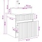 vidaXL Επιτοίχιος νιπτήρας βανίλιας Artisan Δρυς 49 x 41 x 63 εκ.