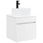 vidaXL Επιτοίχιος νιπτήρας βανίλιας Λευκό 49 x 44,5 x 65 εκ