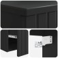 vidaXL Επιτοίχιος νιπτήρας βανίλιας Μαύρο 49 x 44,5 x 65 εκ