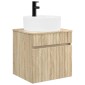 vidaXL Επιτοίχιος νιπτήρας βανίλιας Sonoma Δρυς 49 x 44,5 x 65 εκ