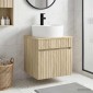 vidaXL Επιτοίχιος νιπτήρας βανίλιας Sonoma Δρυς 49 x 44,5 x 65 εκ