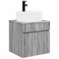 vidaXL Επιτοίχιος νιπτήρας βανίλιας Γκρι Sonoma 49 x 44,5 x 65 εκ