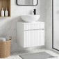 vidaXL Επιτοίχιος νιπτήρας βανίλιας Λευκό 49 x 44,5 x 66,5 εκ