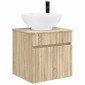 vidaXL Επιτοίχιος νιπτήρας βανίλιας Sonoma Δρυς 49 x 44,5 x 66,5 εκ