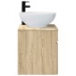 vidaXL Επιτοίχιος νιπτήρας βανίλιας Sonoma Δρυς 49 x 44,5 x 66,5 εκ