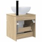 vidaXL Επιτοίχιος νιπτήρας βανίλιας Sonoma Δρυς 49 x 44,5 x 66,5 εκ