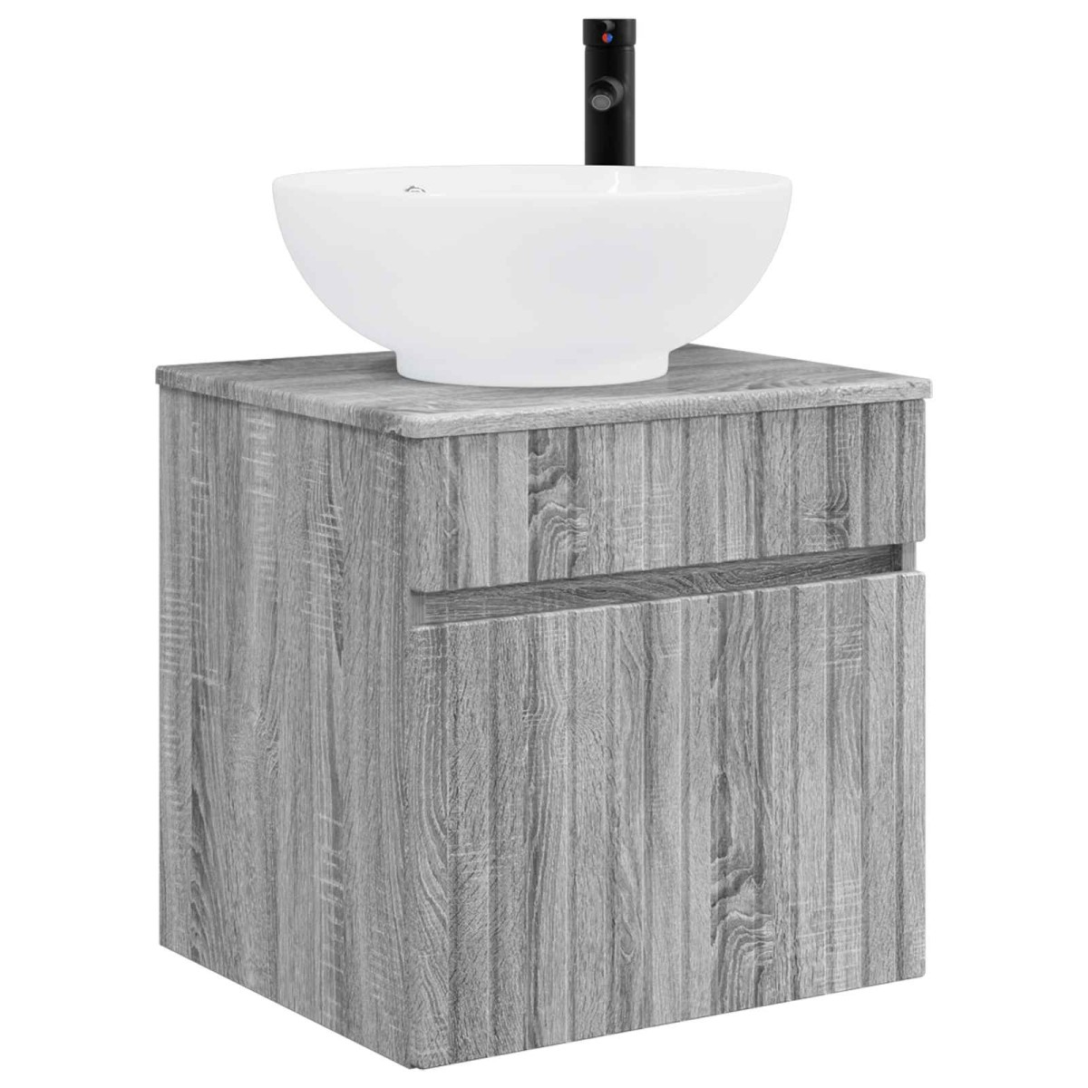 vidaXL Επιτοίχιος νιπτήρας βανίλιας Γκρι Sonoma 49 x 44,5 x 66,5 εκ