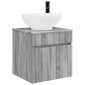 vidaXL Επιτοίχιος νιπτήρας βανίλιας Γκρι Sonoma 49 x 44,5 x 66,5 εκ