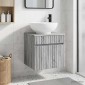 vidaXL Επιτοίχιος νιπτήρας βανίλιας Γκρι Sonoma 49 x 44,5 x 66,5 εκ