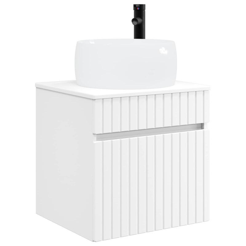 vidaXL Επιτοίχιος νιπτήρας βανίλιας Λευκό 49 x 44,5 x 66 εκ