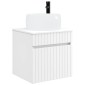 vidaXL Επιτοίχιος νιπτήρας βανίλιας Λευκό 49 x 44,5 x 66 εκ