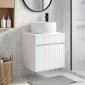 vidaXL Επιτοίχιος νιπτήρας βανίλιας Λευκό 49 x 44,5 x 66 εκ