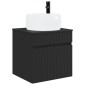 vidaXL Επιτοίχιος νιπτήρας βανίλιας Μαύρο 49 x 44,5 x 66 εκ