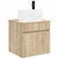 vidaXL Επιτοίχιος νιπτήρας βανίλιας Sonoma Δρυς 49 x 44,5 x 66 εκ