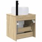 vidaXL Επιτοίχιος νιπτήρας βανίλιας Sonoma Δρυς 49 x 44,5 x 66 εκ