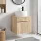vidaXL Επιτοίχιος νιπτήρας βανίλιας Sonoma Δρυς 49 x 44,5 x 66 εκ