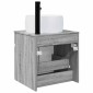 vidaXL Επιτοίχιος νιπτήρας βανίλιας Γκρι Sonoma 49 x 44,5 x 66 εκ