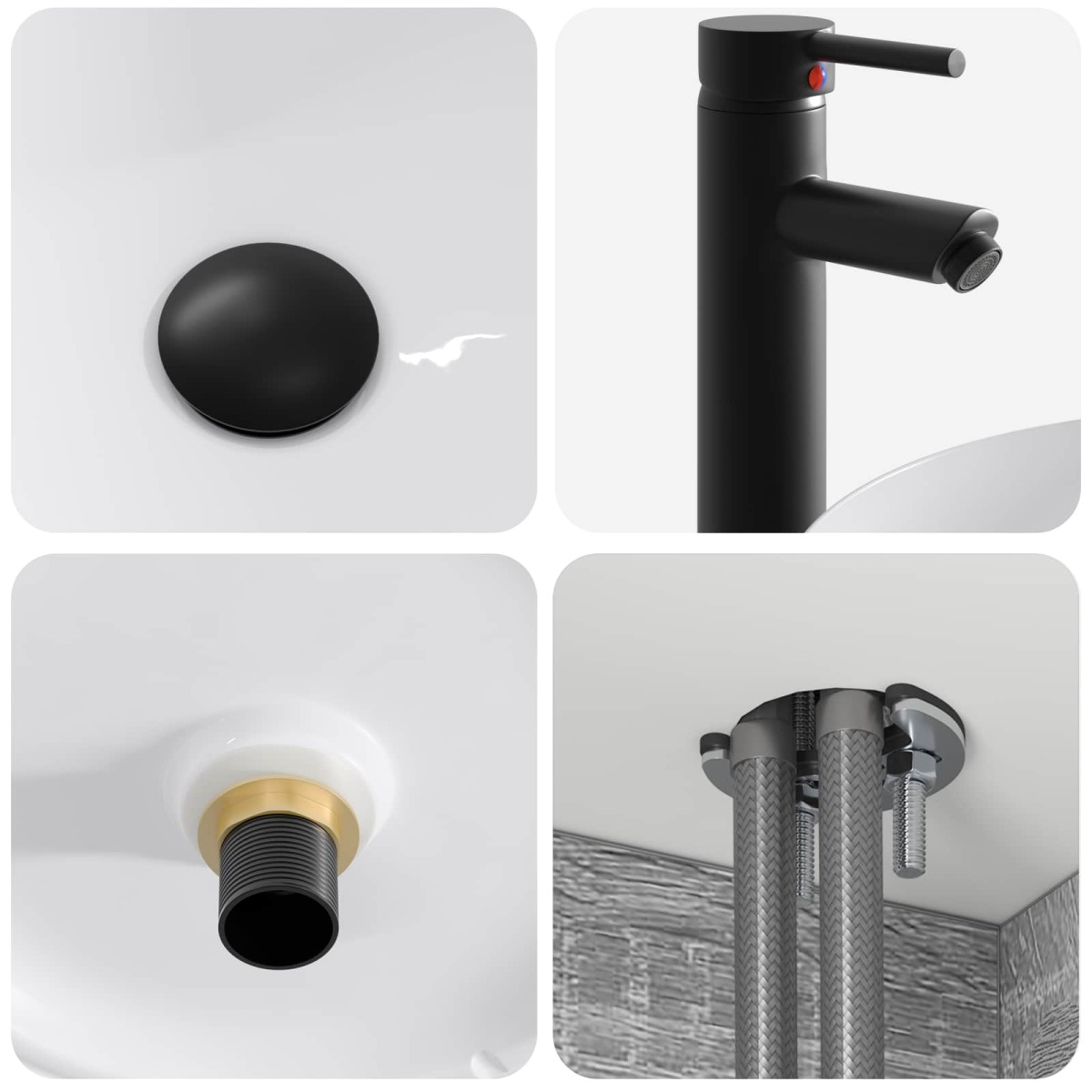 vidaXL Επιτοίχιος νιπτήρας βανίλιας Γκρι Sonoma 49 x 44,5 x 66 εκ