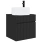 vidaXL Επιτοίχιος νιπτήρας βανίλιας Μαύρο 49 x 44,5 x 65,5 εκ