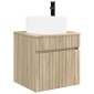 vidaXL Επιτοίχιος νιπτήρας βανίλιας Sonoma Δρυς 49 x 44,5 x 65,5 εκ
