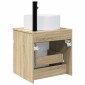 vidaXL Επιτοίχιος νιπτήρας βανίλιας Sonoma Δρυς 49 x 44,5 x 65,5 εκ