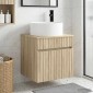 vidaXL Επιτοίχιος νιπτήρας βανίλιας Sonoma Δρυς 49 x 44,5 x 65,5 εκ