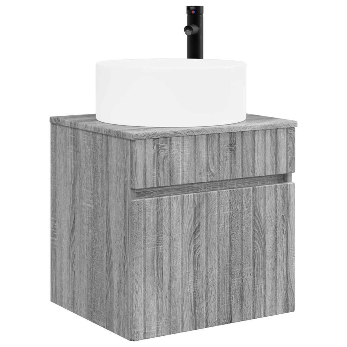 vidaXL Επιτοίχιος νιπτήρας βανίλιας Γκρι Sonoma 49 x 44,5 x 65,5 εκ
