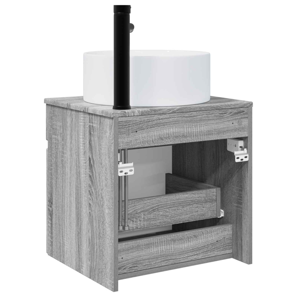 vidaXL Επιτοίχιος νιπτήρας βανίλιας Γκρι Sonoma 49 x 44,5 x 65,5 εκ