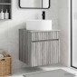 vidaXL Επιτοίχιος νιπτήρας βανίλιας Γκρι Sonoma 49 x 44,5 x 65,5 εκ