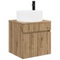 vidaXL Επιτοίχιος νιπτήρας βανίλιας Artisan Δρυς 49 x 44,5 x 65,5 εκ
