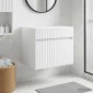 vidaXL Τοίχου Ντουλάπα Μπάνιου Λευκό 59 x 44,5 x 50 εκ