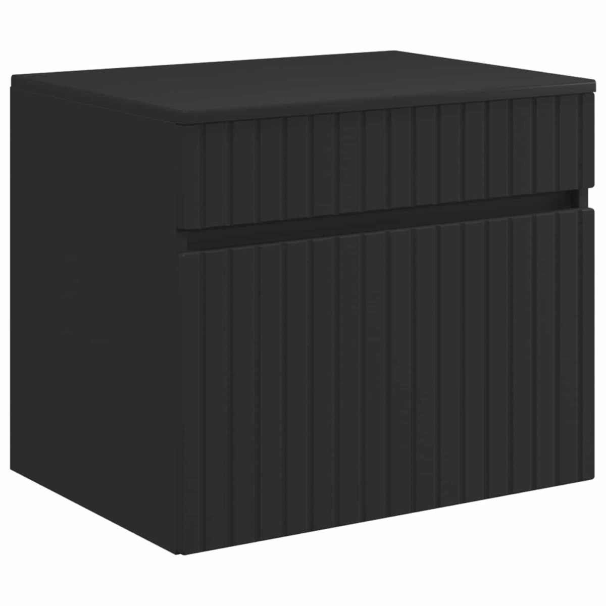vidaXL Τοίχου Ντουλάπα Μπάνιου Μαύρο 59 x 44,5 x 50 εκ