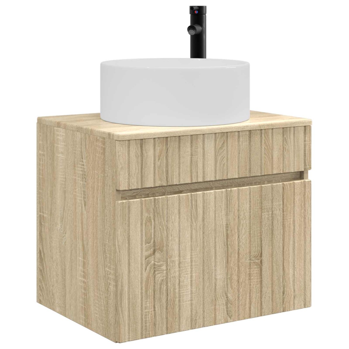 vidaXL Τοίχου Ντουλάπα Μπάνιου Sonoma Δρυς 59 x 44,5 x 50 εκ