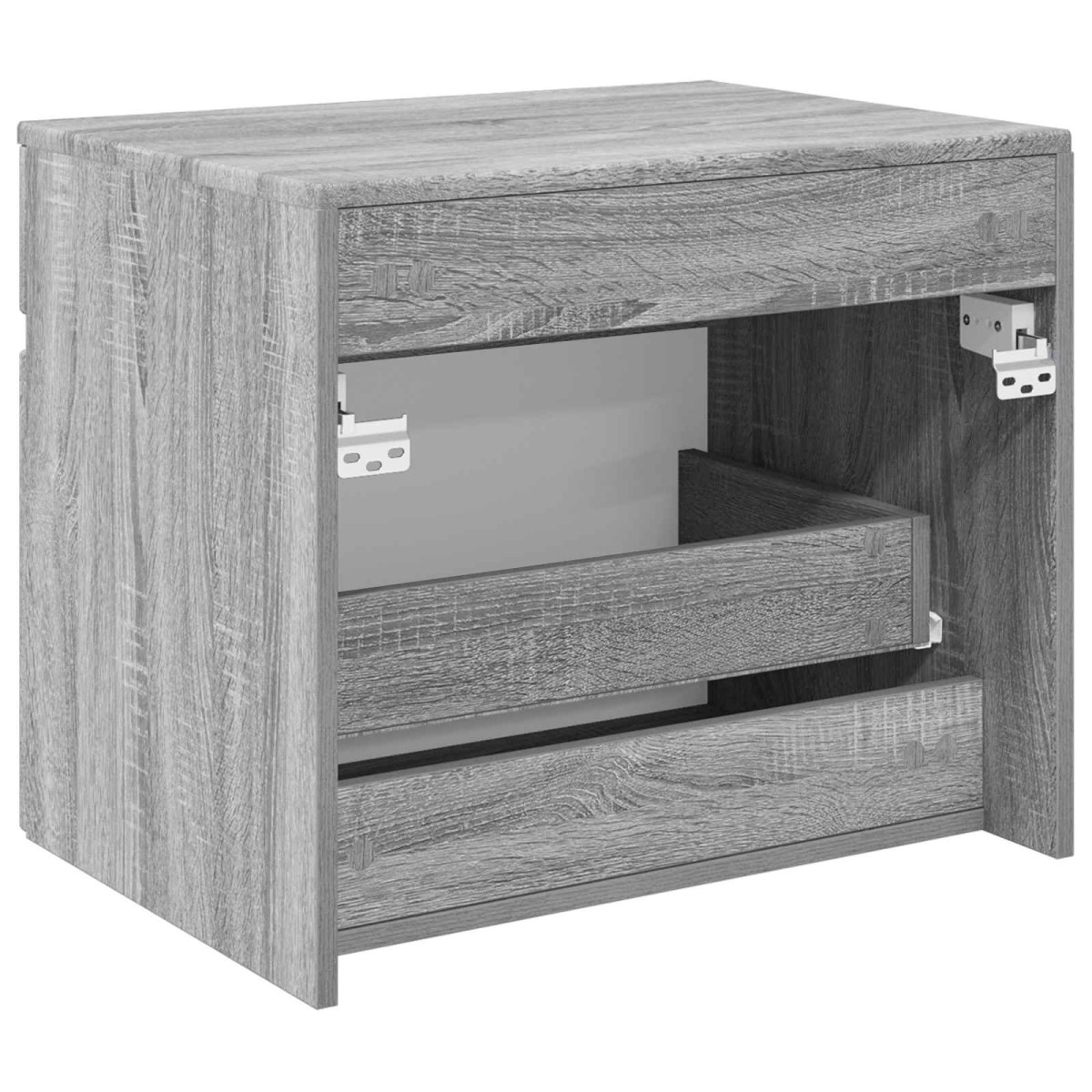 vidaXL Τοίχου Ντουλάπα Μπάνιου Γκρι Sonoma 59 x 44,5 x 50 εκ