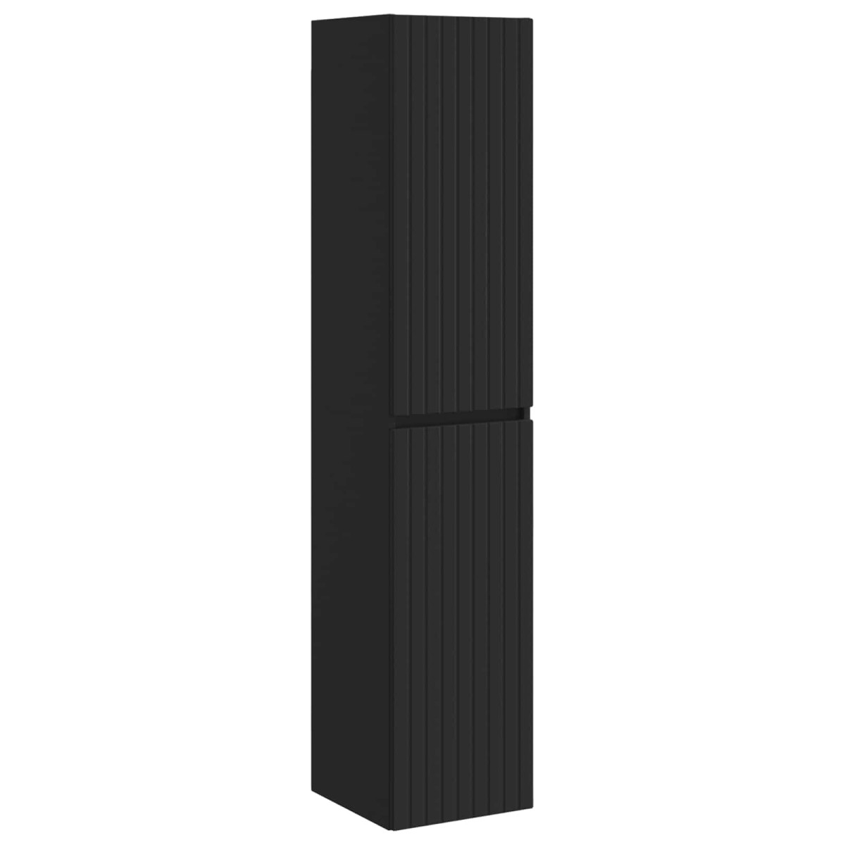 vidaXL Τοίχου Ντουλάπα Μπάνιου Μαύρο 33 x 34,5 x 160 εκ