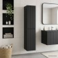 vidaXL Τοίχου Ντουλάπα Μπάνιου Μαύρο 33 x 34,5 x 160 εκ