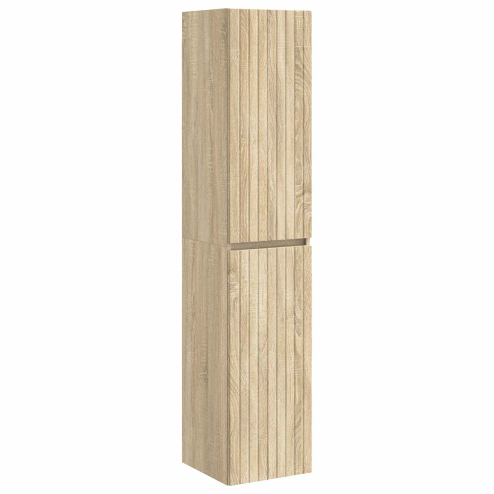 vidaXL Τοίχου Ντουλάπα Μπάνιου Sonoma Δρυς 33 x 34,5 x 160 εκ