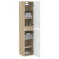 vidaXL Τοίχου Ντουλάπα Μπάνιου Sonoma Δρυς 33 x 34,5 x 160 εκ