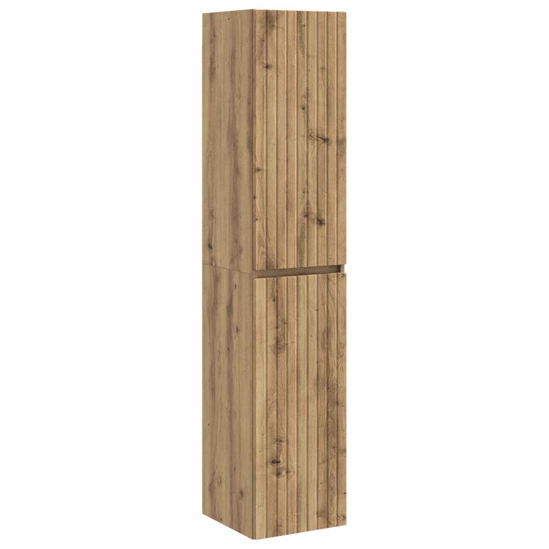 vidaXL Τοίχου Ντουλάπα Μπάνιου Artisan Δρυς 33 x 34,5 x 160 εκ