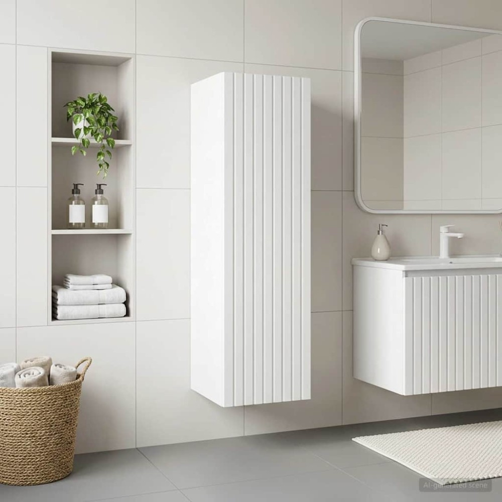 vidaXL Τοίχου Ντουλάπα Μπάνιου Λευκό 33 x 34,5 x 100 εκ