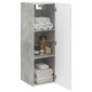 vidaXL Τοίχου Ντουλάπα Μπάνιου Γκρι Σκυροδέματος 33 x 34,5 x 100 εκ