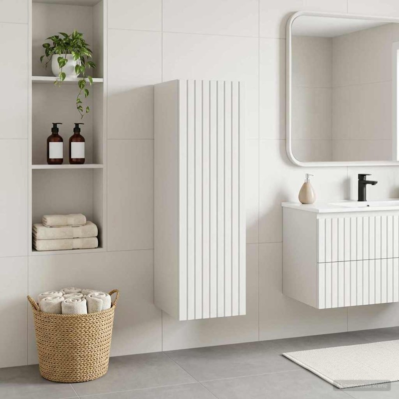 vidaXL Τοίχου Ντουλάπα Μπάνιου Λευκό 33 x 34,5 x 60 εκ
